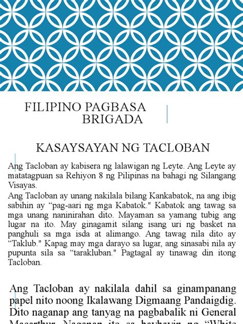 RM3 Kasaysayan NG Tacloban .